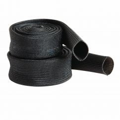 Header & Exhaust, Sleeve, Fiberglass, 1'', Black, 10ft Roll