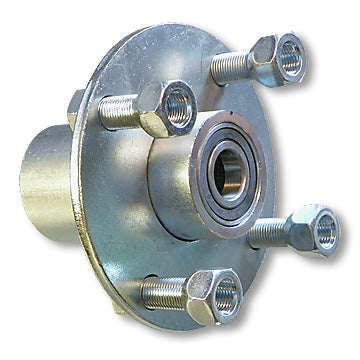 Go Kart Adapter Hub, Zinc Plated Steel, 4-Bolt with 3/4 in. ID Sealed Precision Ball Bearing