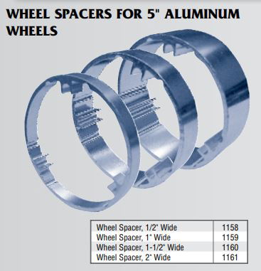1158, 1/2" Wide Wheel Spacer For 5" Go Kart, Mini Bike Wheel