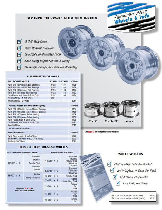 1820 Self Bonding Wheel Weights, 1 Ft. 1/4 Ounce (4 Bars Per Pack)