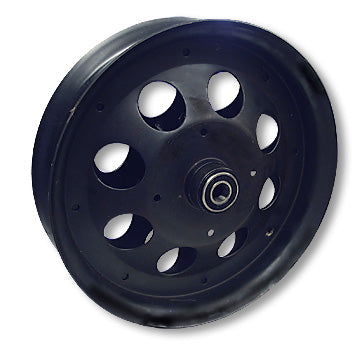 Mini Bike Wheel, 10 in. Black Oxide Steel, 5/8 in. ID Precision Ball Bearings