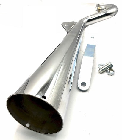 Bazookah - Chrome Stinger Exhaust Header, for Mini Bike or Go Kart fits Honda GX200, Titan, Predator