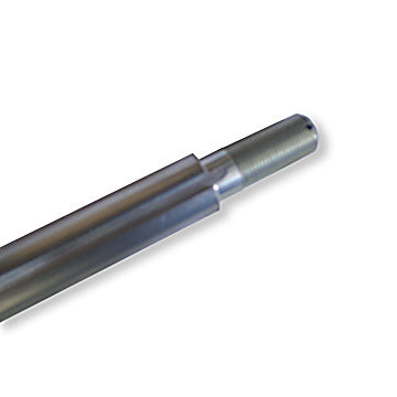 Deluxe Go Kart Axle, Solid Steel, 38 in. Length, 1 in. Diameter, 2 in. Stepped Ends, Offset 1/4 in. Keyways