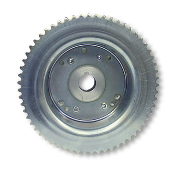 Brake Drum Sprocket, 4-1/2", #35 Chain 60 Tooth, Machined ID, Riveted to Mini-hub, 1" Bore