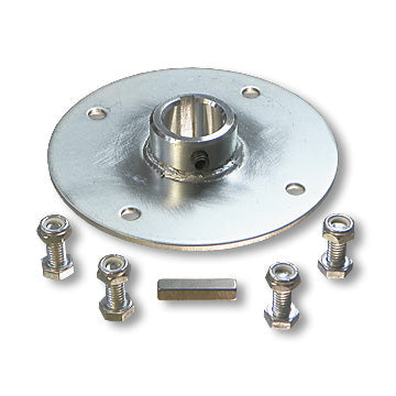 2286 Hub, for Sprocket - fits 1" Live Axle, Heavy Duty Steel, Zinc Plated with Hardware, 4" Bolt Circle, Bolt Pattern P2286