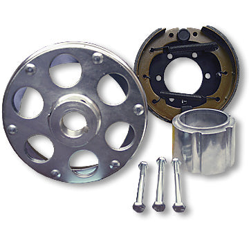 2552 Go Kart Drum Brake Assembly, 6", 1" ID Uni-Hub, 1/4 in. Keyway, with Spacer & Hardware