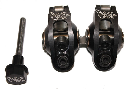 Black Venom Series Roller Rocker Arms with Needle Bearings - GX390