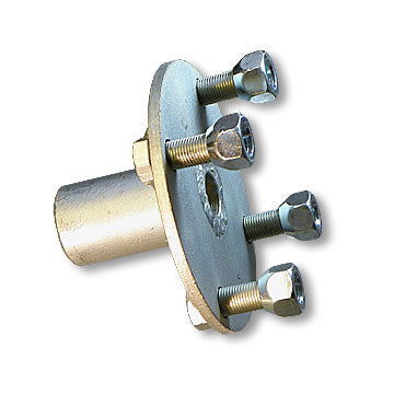Go Kart Adapter Hub, Zinc Plated Steel, 4 Bolt with 1/4" Keyway For 1" Live Axle (Stepped) Part #2282