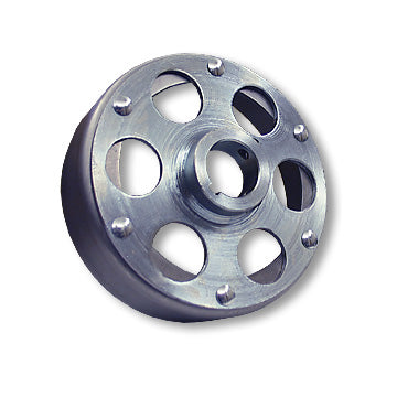 Go Kart Brake Drum, for 6" Brake, 4-9/16" Bore, Unplated with Riveted Uni-Hub, 1-1/4 in. Bore