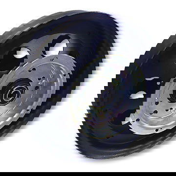 Mini Bike Wheel, 10" Steel, Flanged Brake Drum, 5/8" ID Precision Bearings