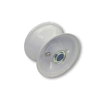 4"Wheel, Steel, assembly with 3/4" Bearing Hub, 2-piece rim, 3-5/8" wide