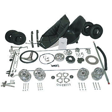 Go Kart Rebuild Kit, 5" Aluminum Wheels, Less Frame