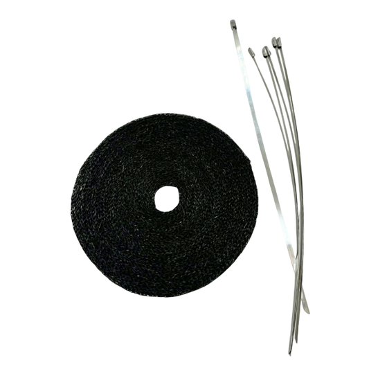 Header & Exhaust Wrap, 2'' x 50ft, Black