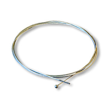Control Cable, 1x19 Type with Large (6mm) Swaged Ball, 5/64 in. Diameter x 84 in. Length for 1/4 in. Conduit