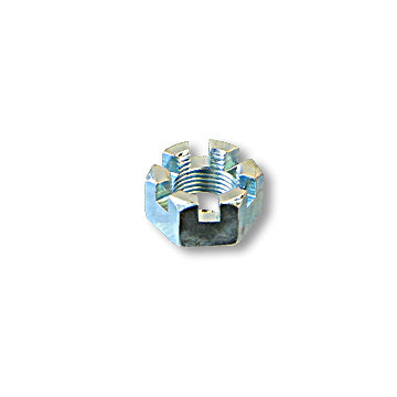 Slotted Hex Nuts, Zinc Plated
