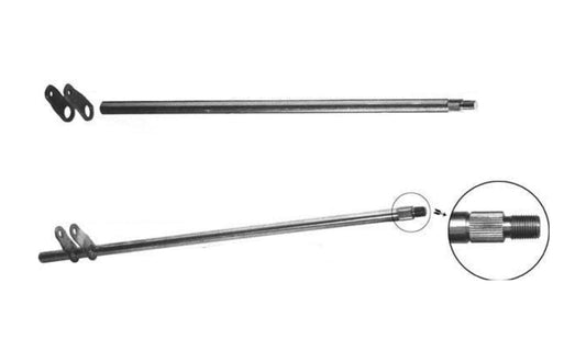 81XX Go Kart Steering Shaft, 5/8" Splined, with Snap Ring